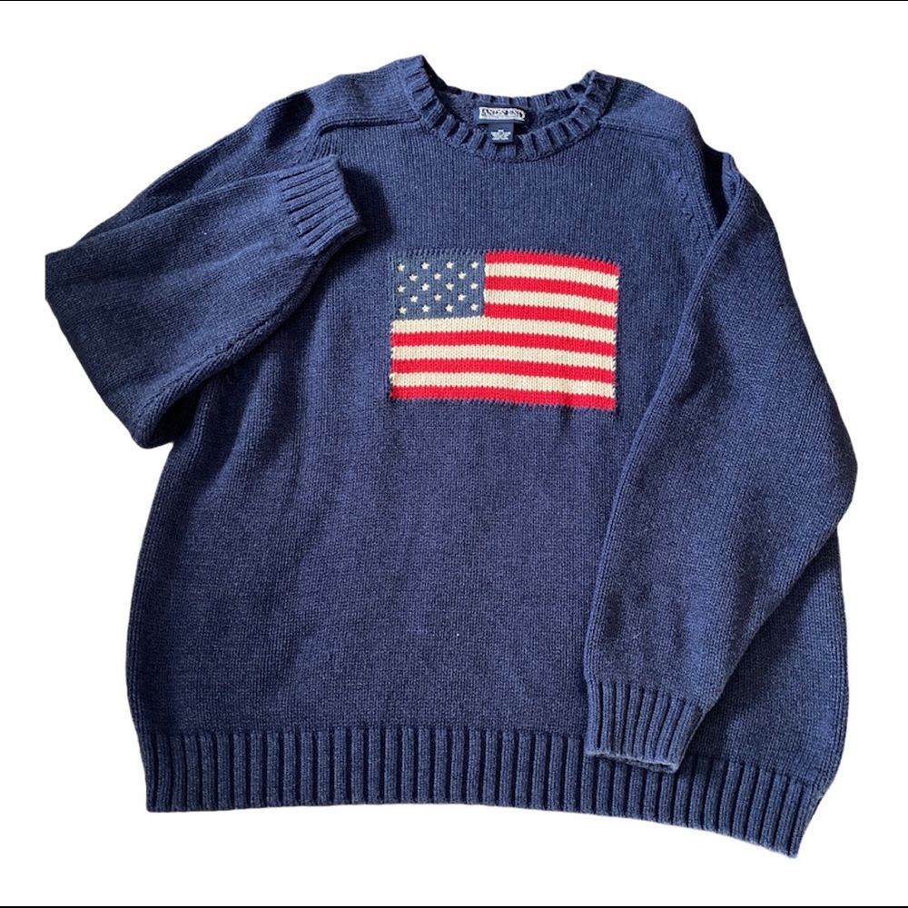 Lands End Women’s Flag Sweater-2X (20W-22W)
